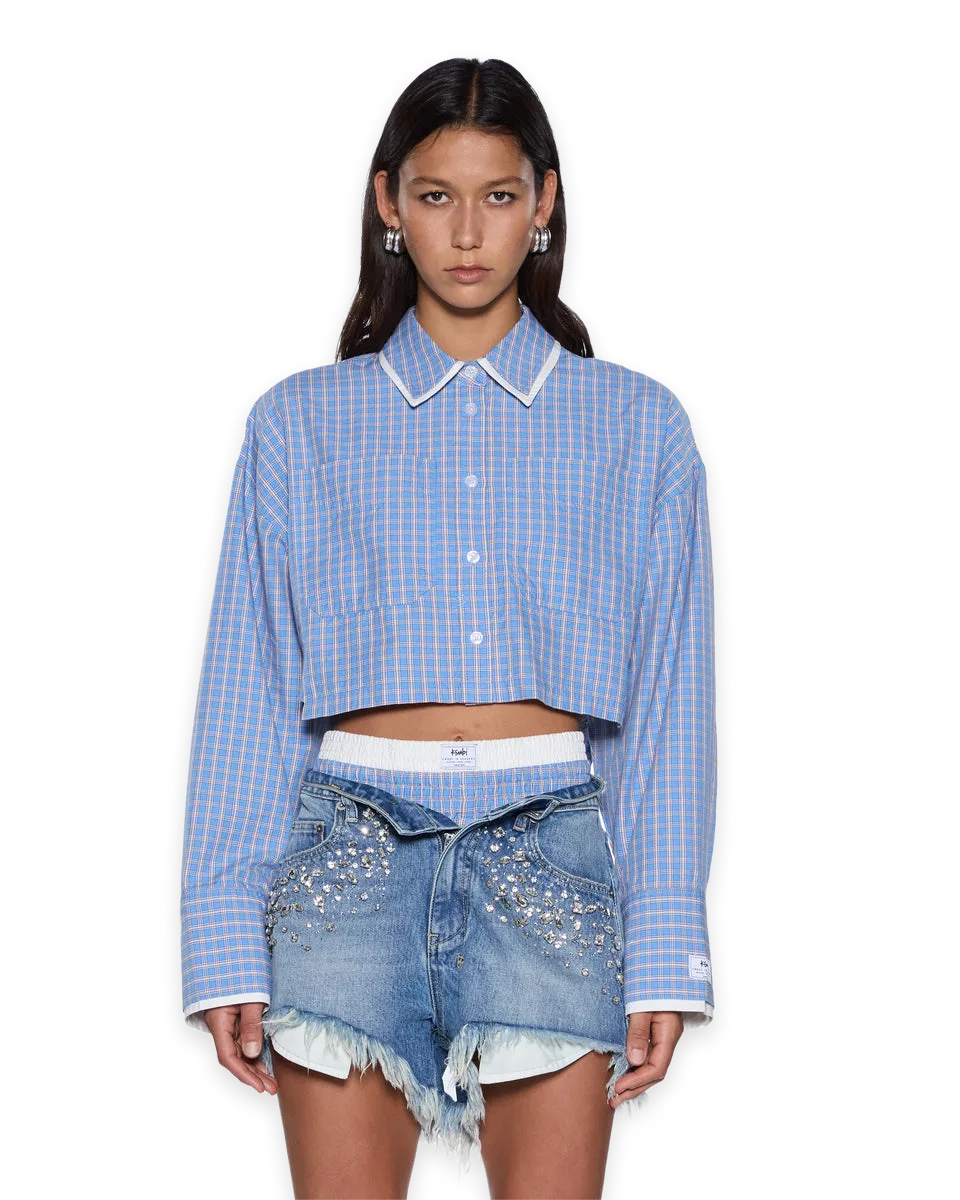 Ksubi BALTER LS SHIRT BLU CHECK