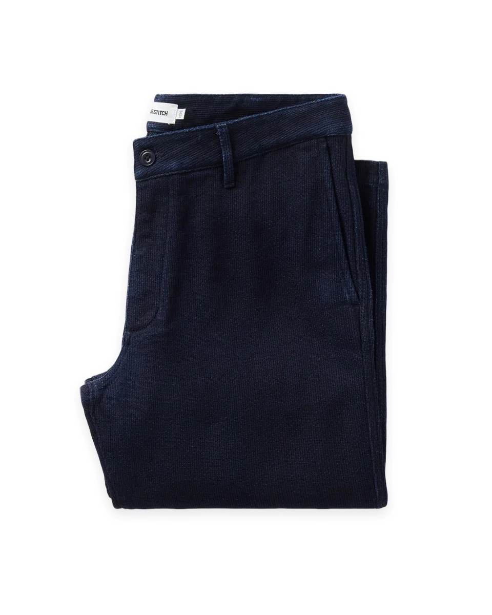Taylor Stitch The Camden Pant in Rinsed Indigo Sashiko