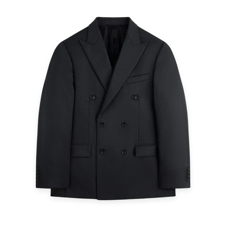 Aimé Leon Dore Double-Breasted Wool Jacquard Suit Jacket