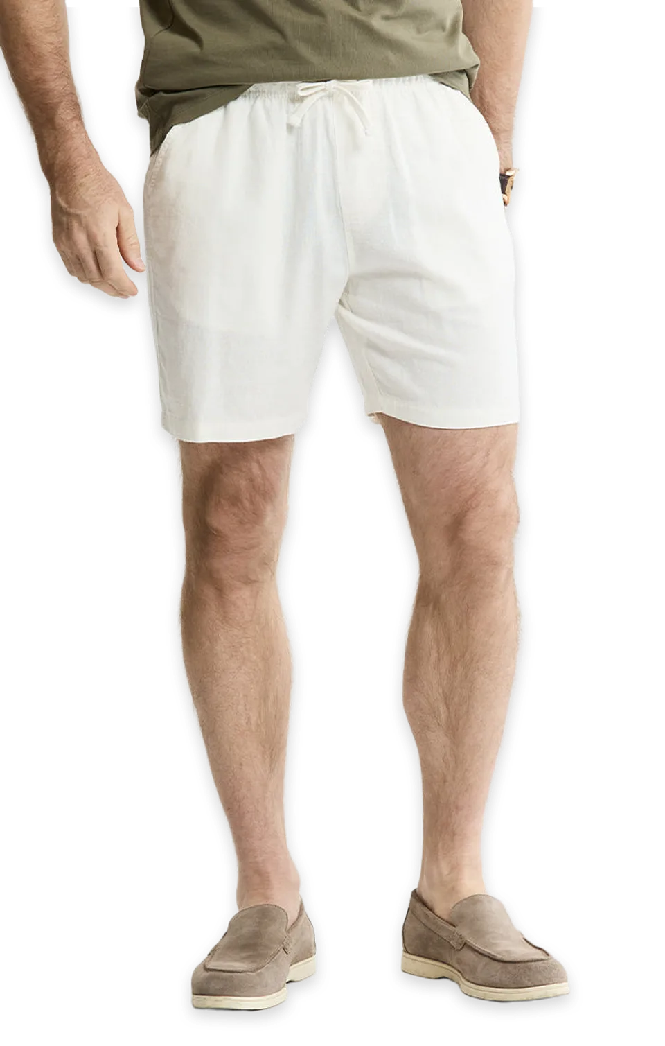 Jachs NY Linen Blend Drawstring Shorts