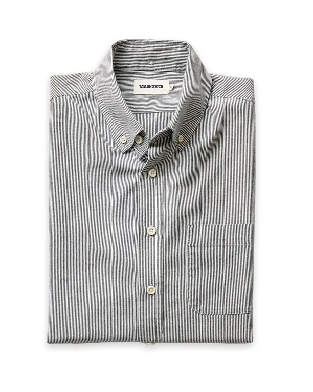 Taylor Stitch The Jack in Rinsed Indigo Stripe Chambray