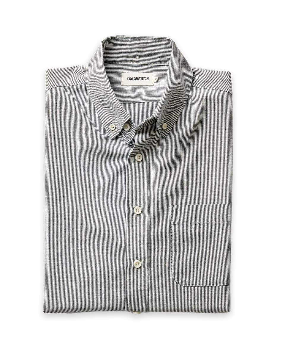Taylor Stitch The Jack in Rinsed Indigo Stripe Chambray