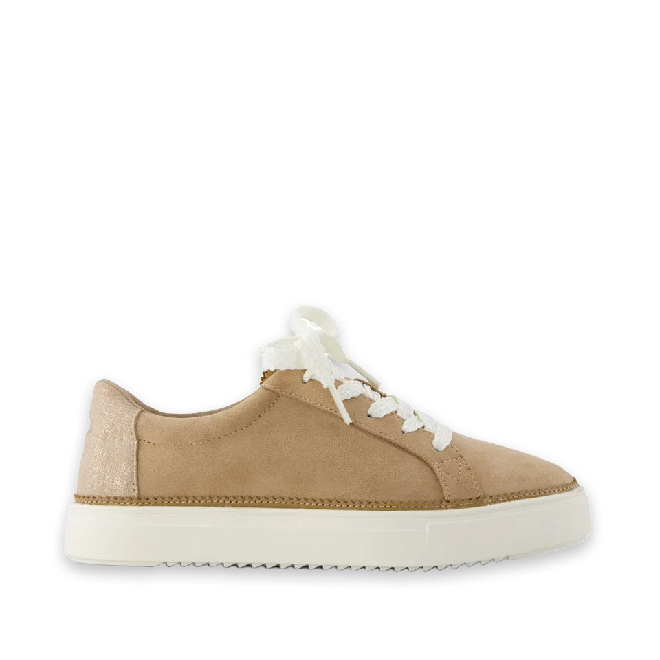 TOMS Womens Izzy Lace-Up Sneaker Taupe Premium Microfiber Suede