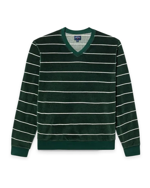 Noah Evergreen Velour Top