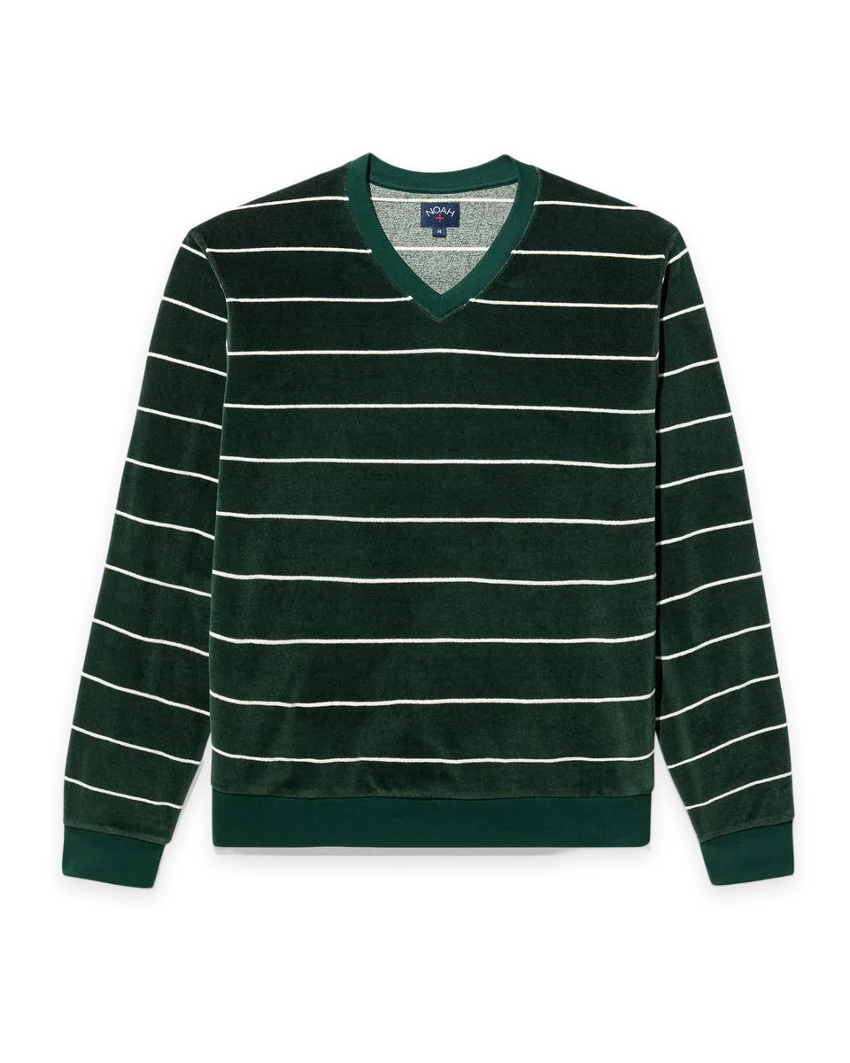 Noah Evergreen Velour Top