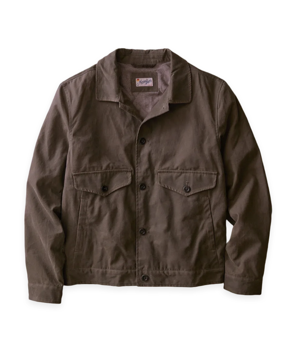 Marine Layer The Sawyer Waxed Trucker Jacket