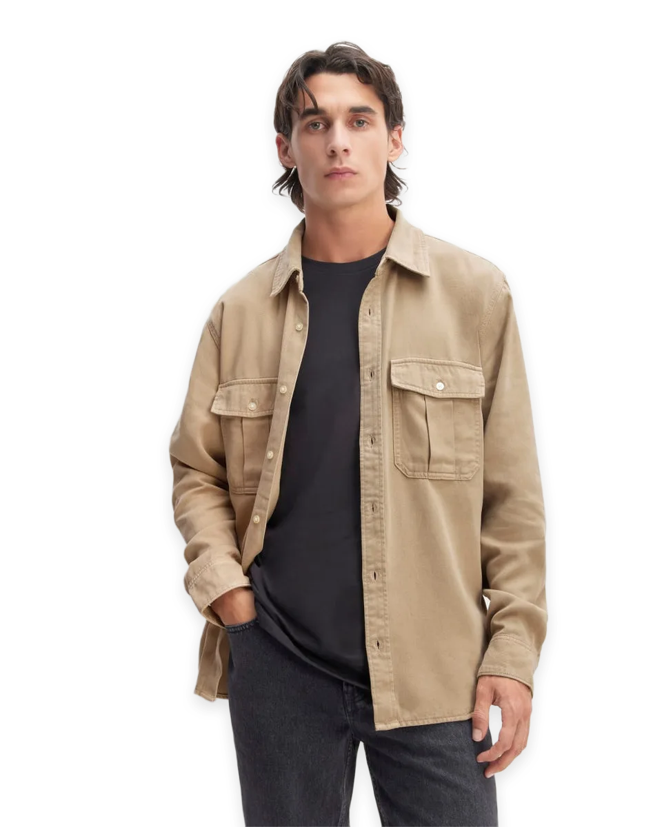 Everlane The Utility Shirt Jacket in Buttersoft · Cornstalk