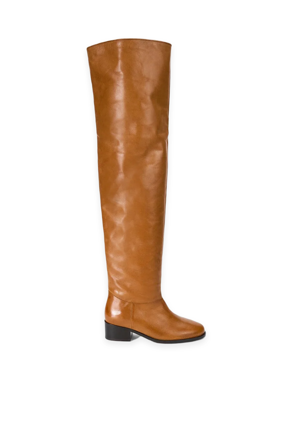 Staud Arlo Over the Knee Boot · Cashew Distressed