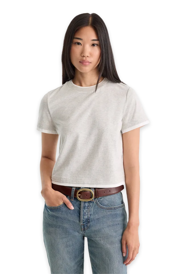 Good American THE LAYERED TEE