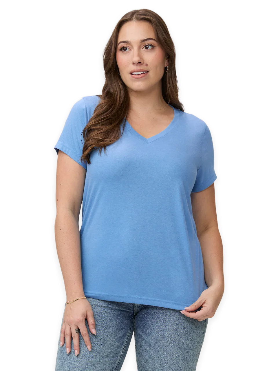 Fresh Clean Threads Denim Everyday V-Neck Tee
