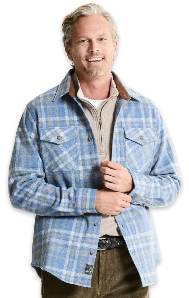 Jachs NY Knit Flannel Button-Up Shirt