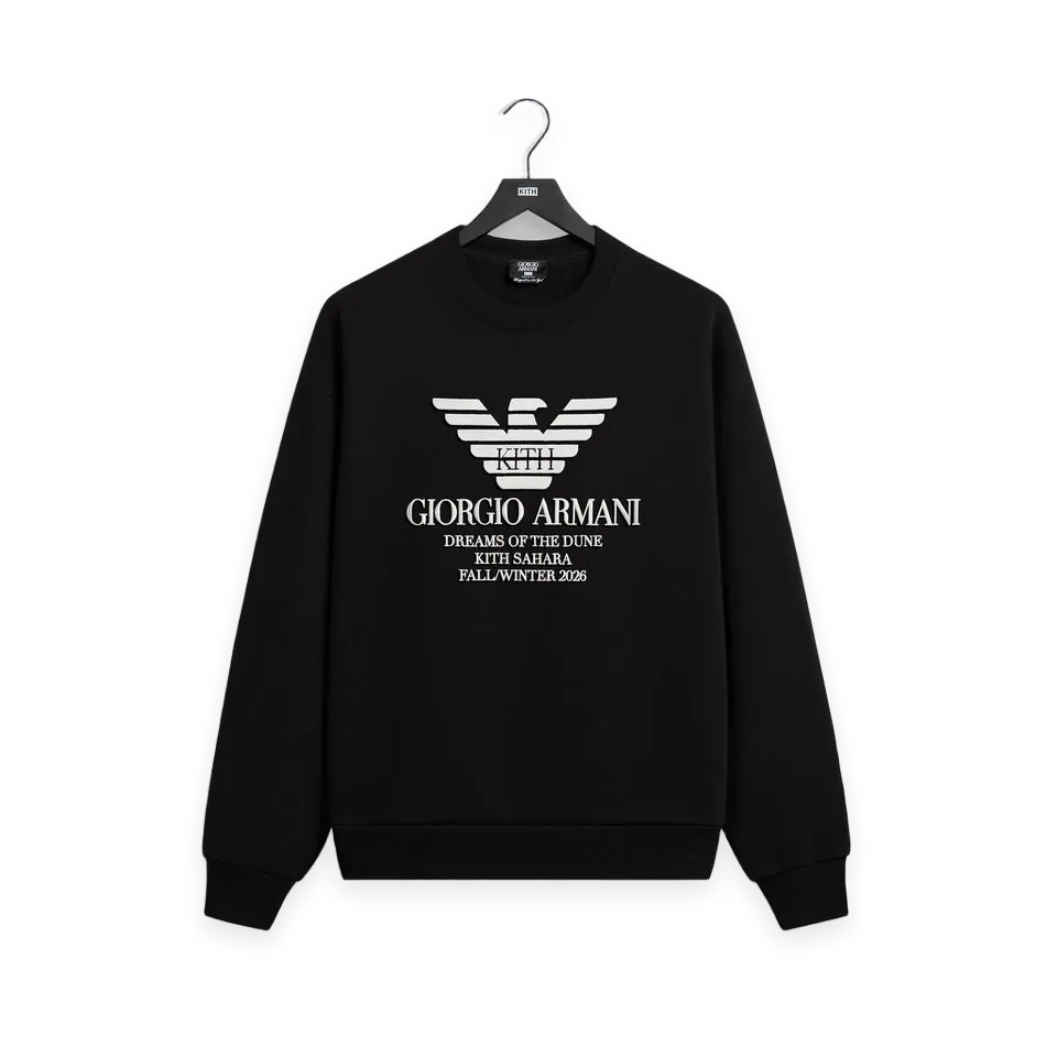 Kith Giorgio Armani & Kith Nelson Crewneck · Nero