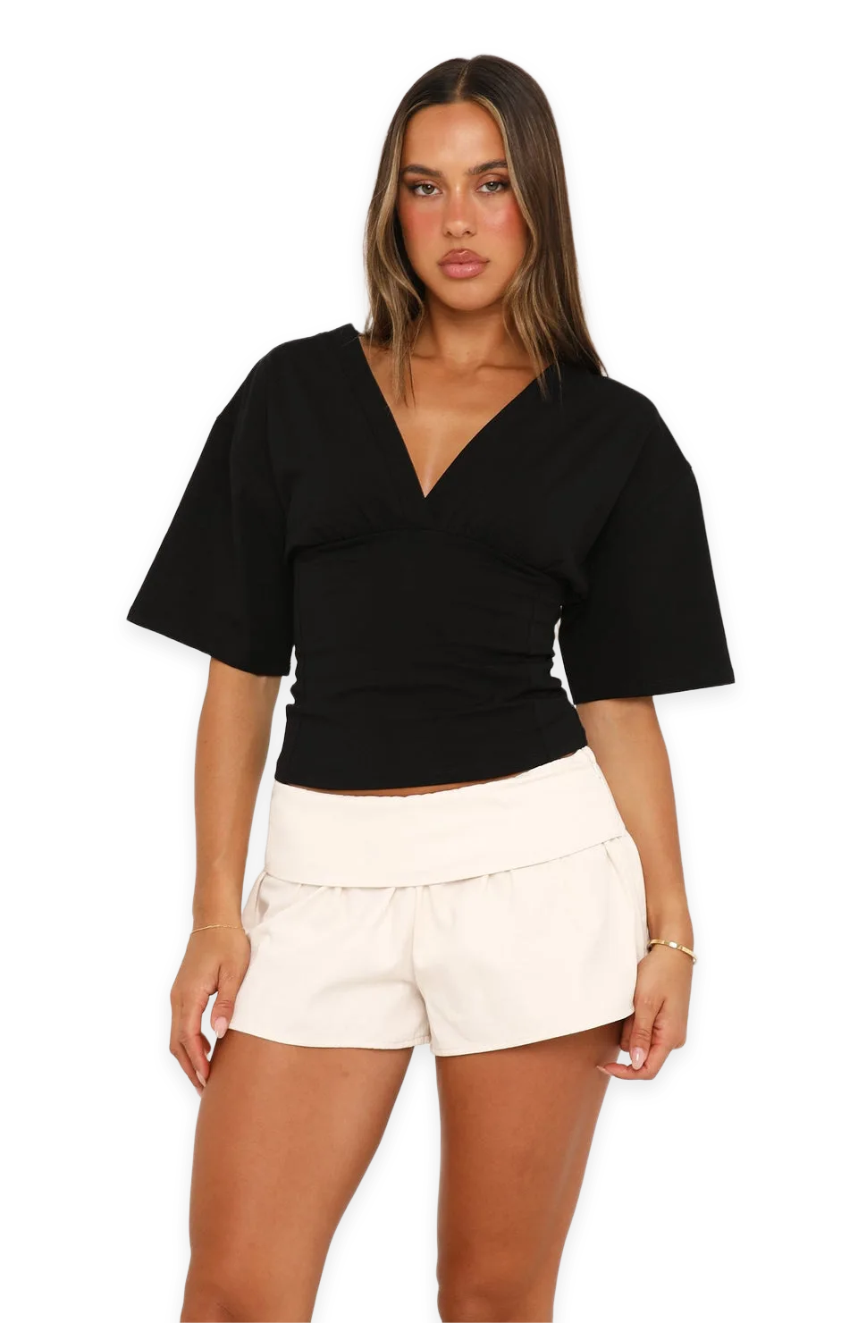 White Fox The Blueprint Fold Over Shorts Off White, photo 3