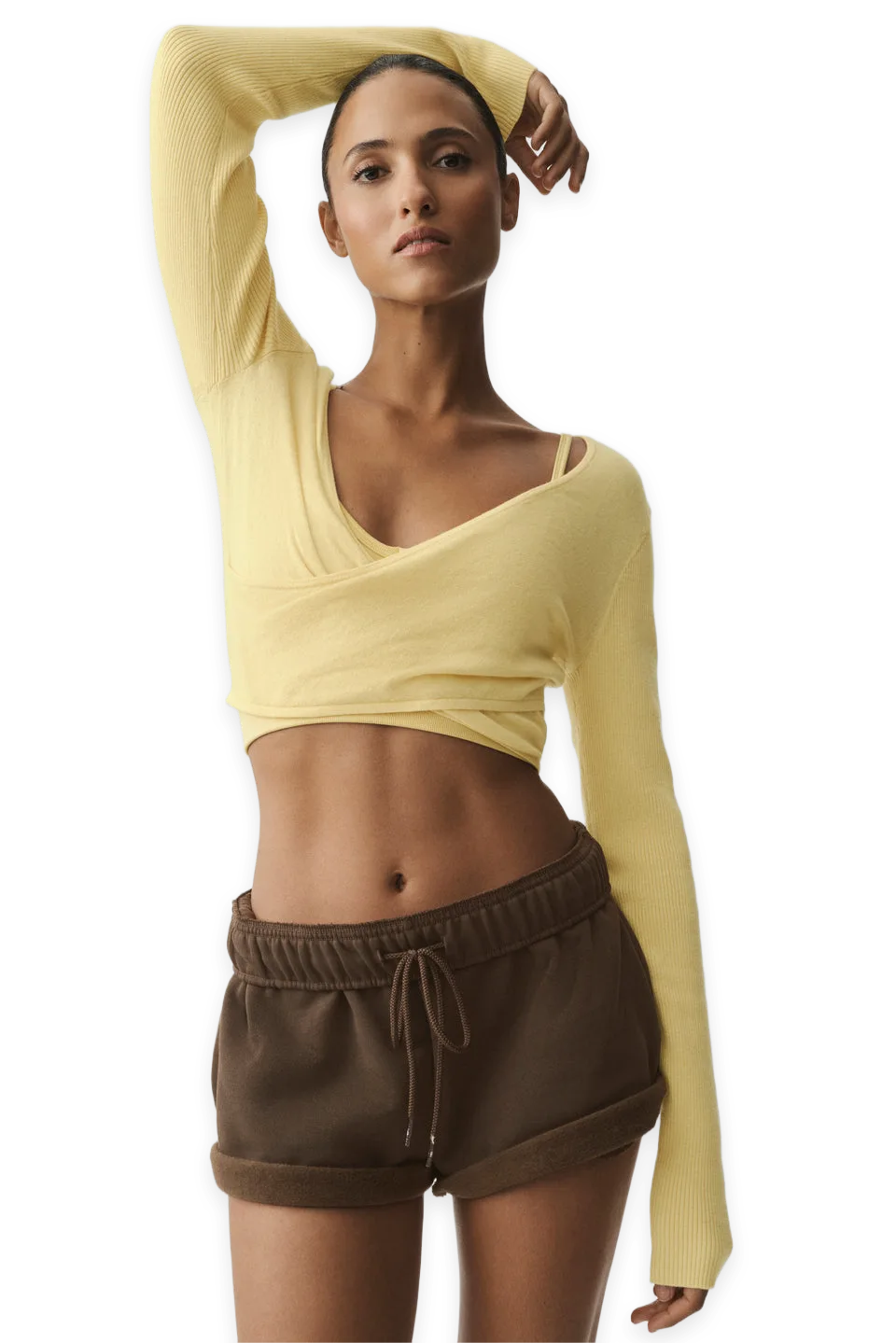 Alo Sweater Knit Crossover Long Sleeve
