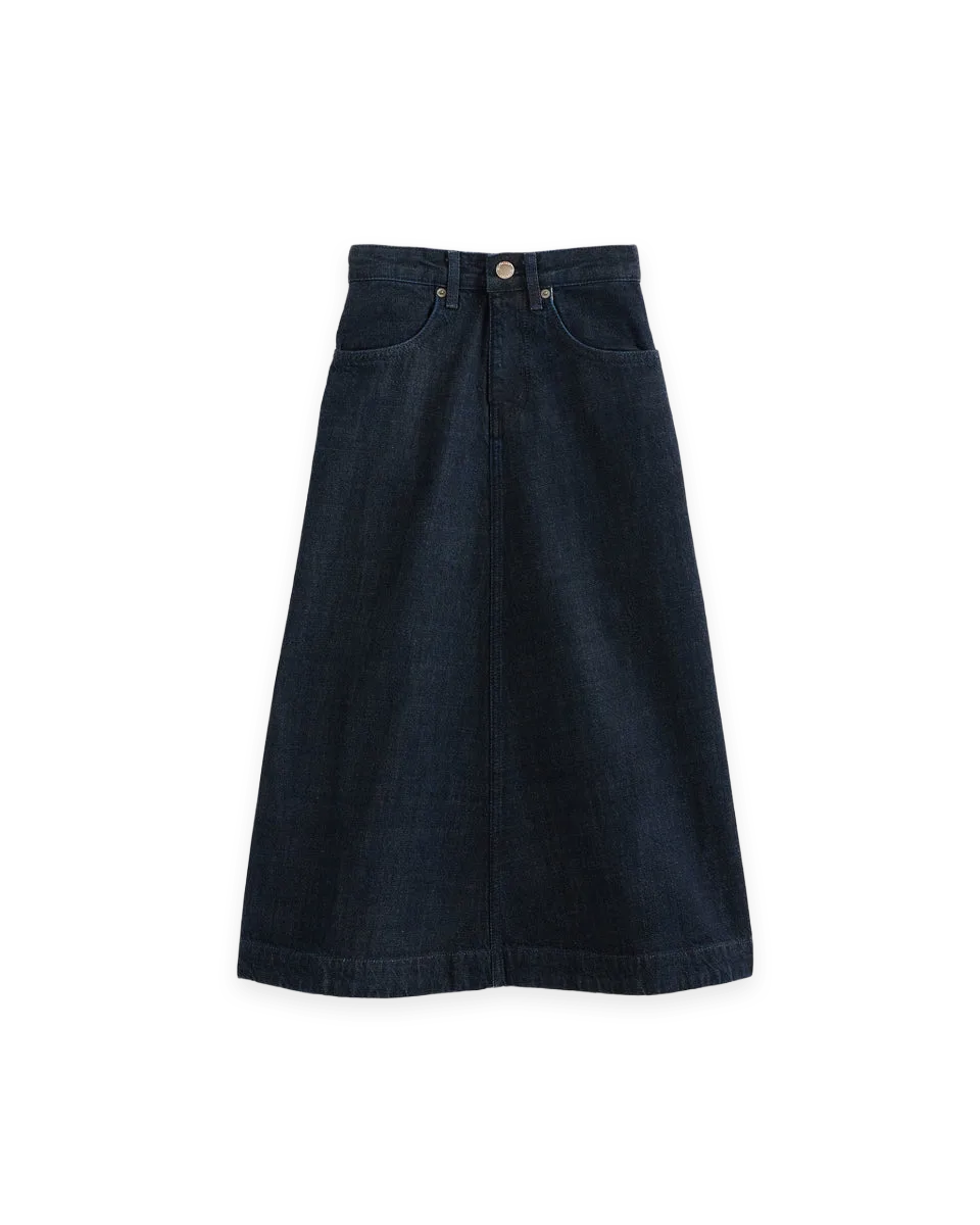 Everlane Flowy Denim Midi Skirt