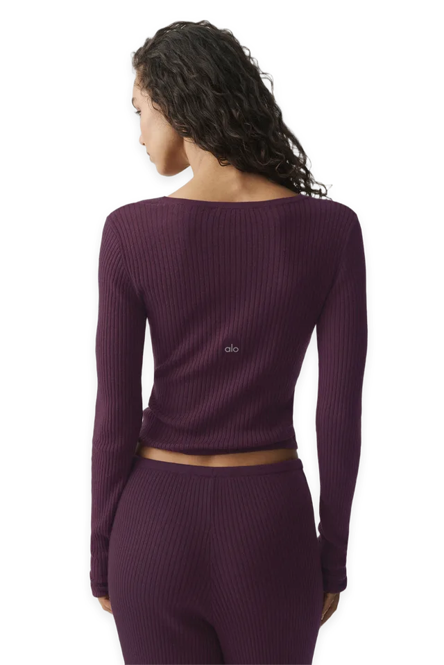 Alo Sweater Knit Unwind Long Sleeve