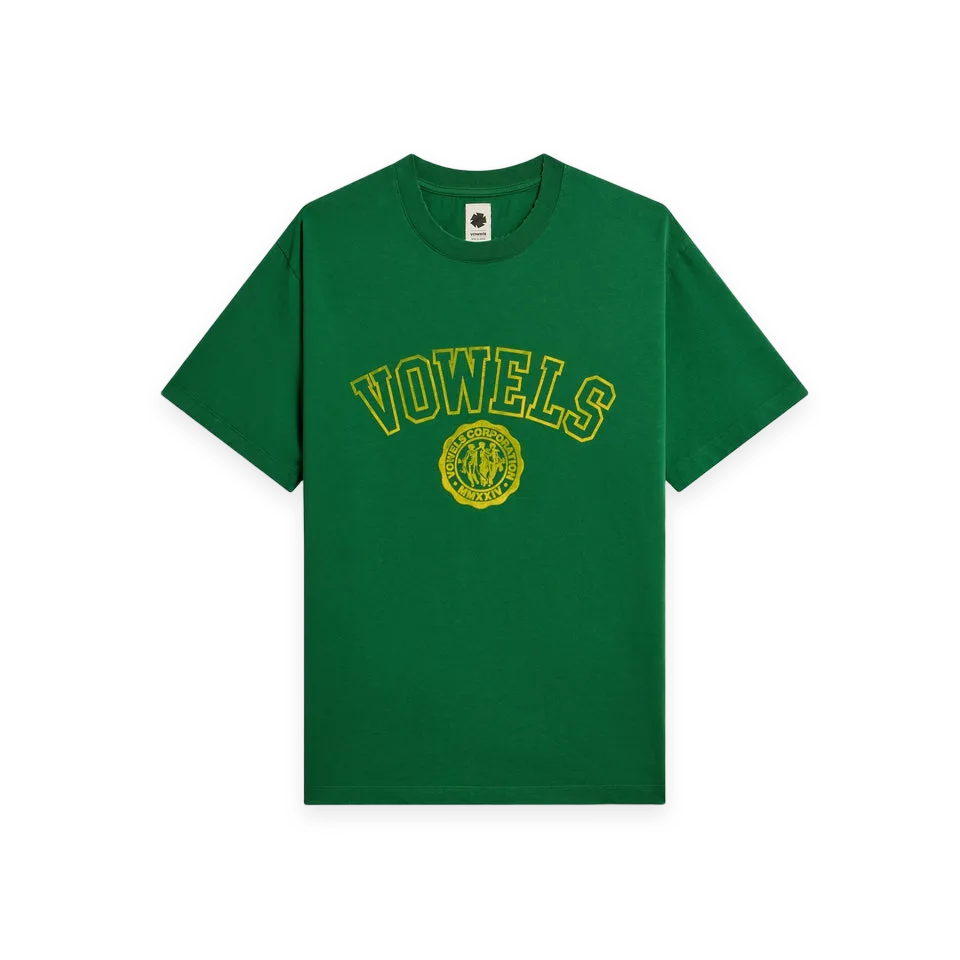 vowels vowels Faded Collegiate Tee