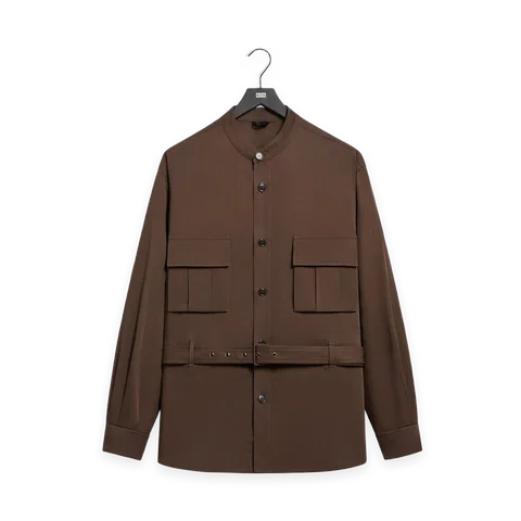 Kith Giorgio Armani & Kith Belted Shirt · Marrone