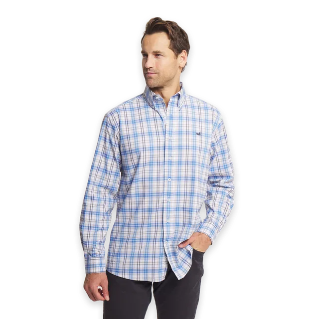 Southern Marsh Highlands Lattice Performance Dress Shirt