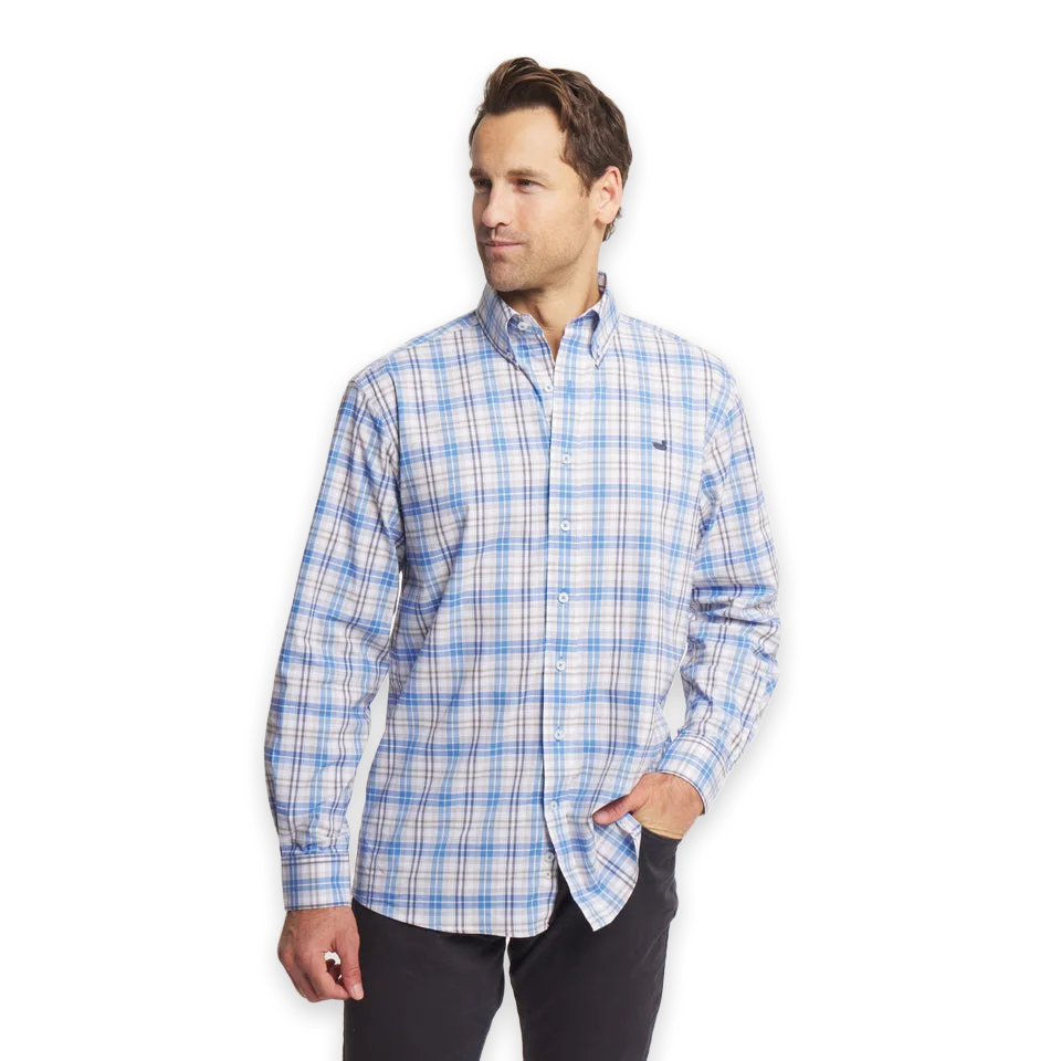 Southern Marsh Highlands Lattice Performance Dress Shirt