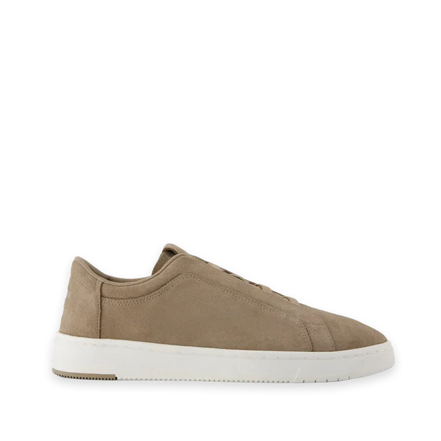 TOMS Mens TRVL Lite Miles Lace-Up Sneaker Water Resistant Dune Suede