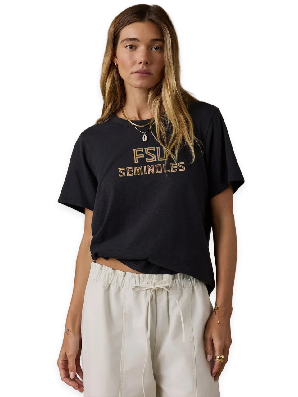 Faherty Florida State University Sunwashed Essential Tee