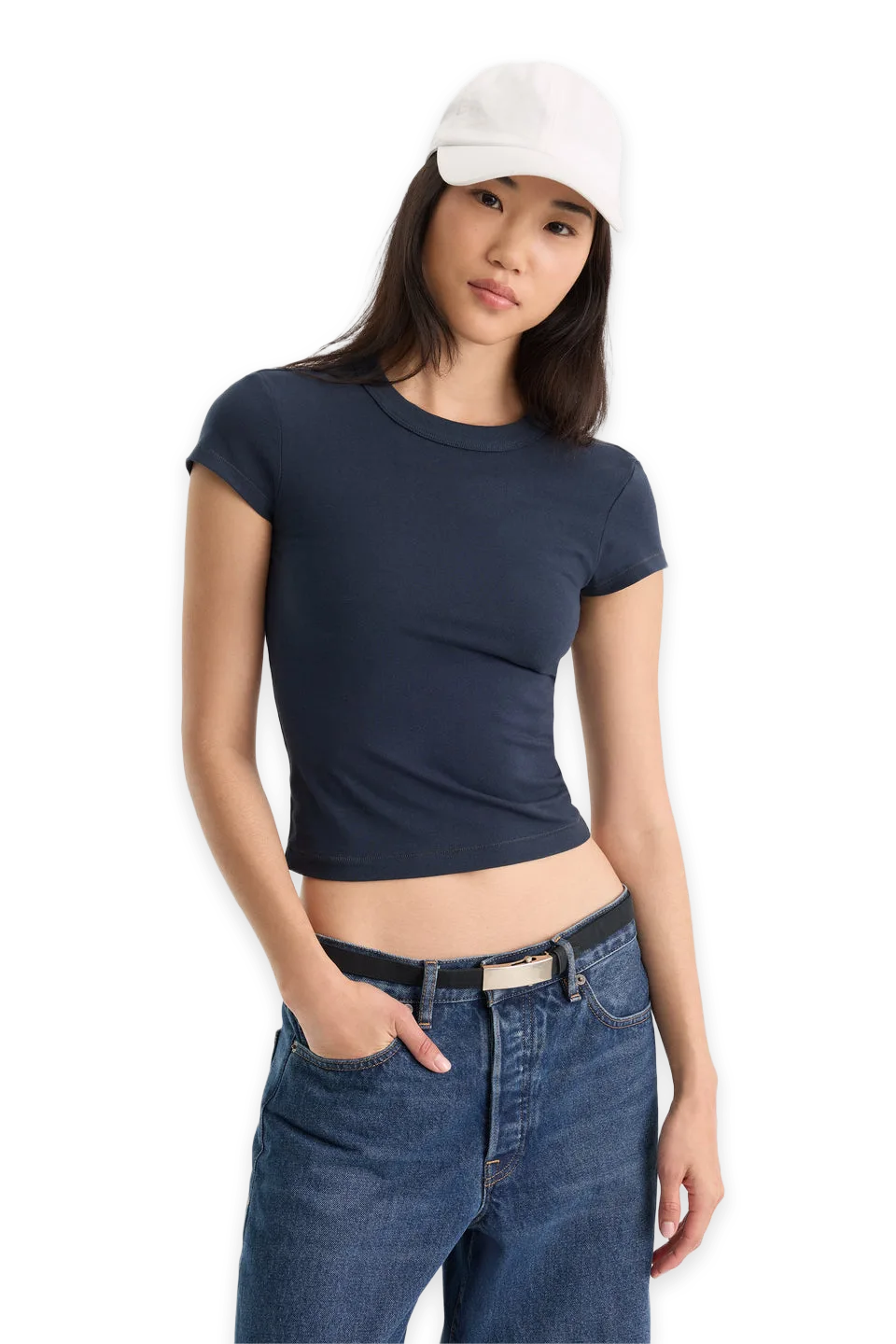 Good American THE CAP SLEEVE TEE