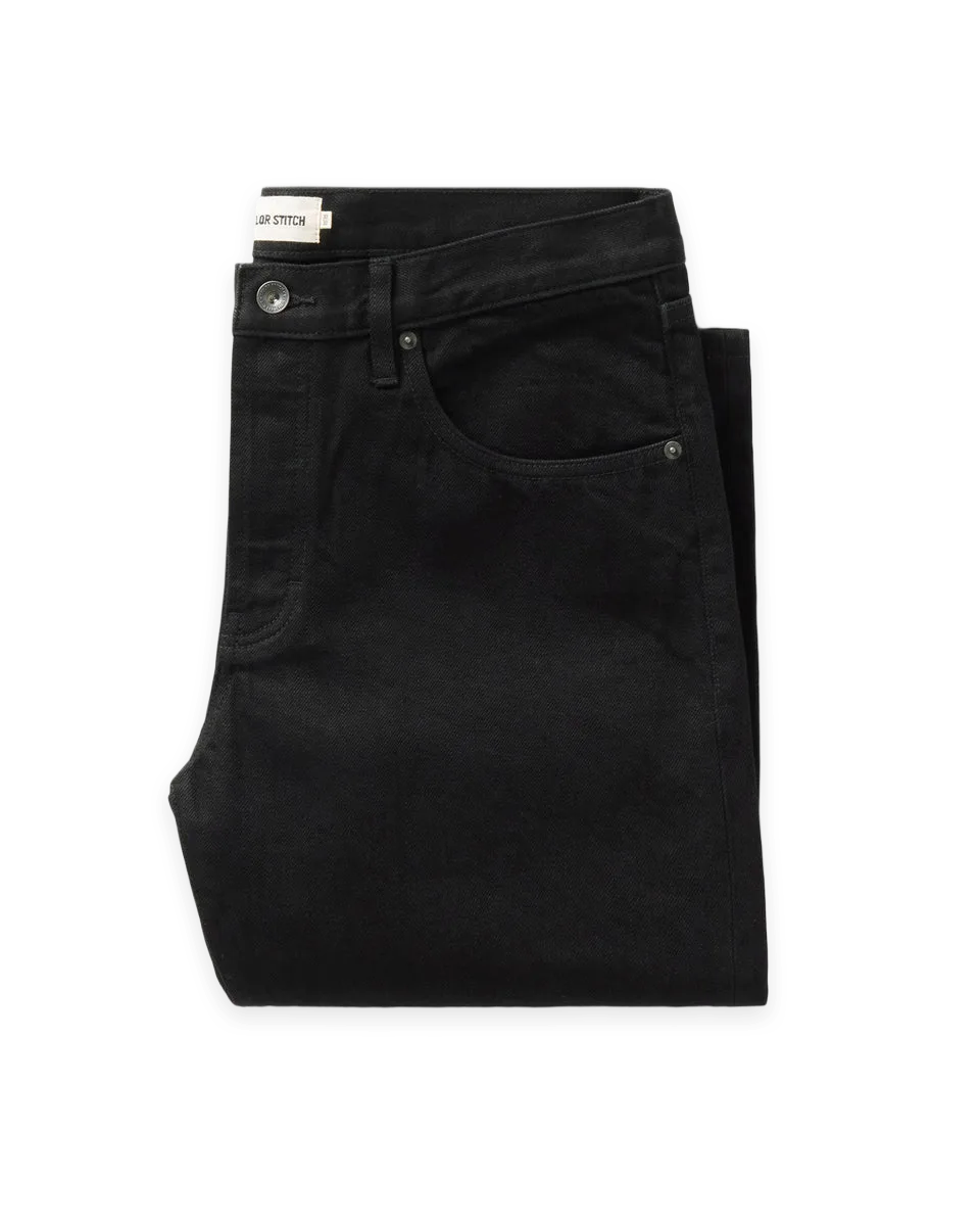 Taylor Stitch The Straight Jean in Rinsed Black Organic Selvedge