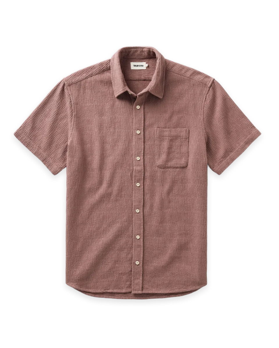 Taylor Stitch The Short Sleeve California in Redwood Hacci
