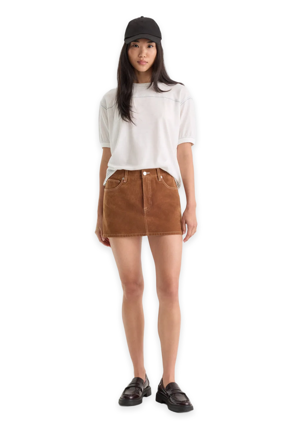 Good American THE BETTER THAN SUEDE MINI SKIRT