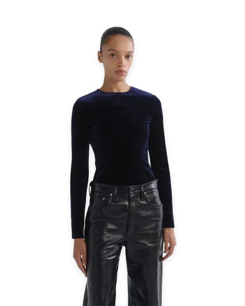 AGOLDE Aura Long Sleeve Bodysuit (Velvet)