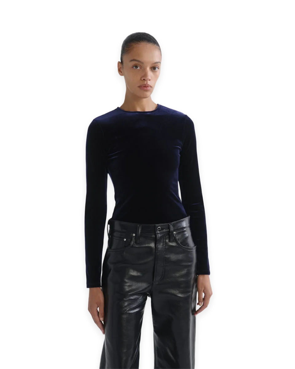 AGOLDE Aura Long Sleeve Bodysuit (Velvet)