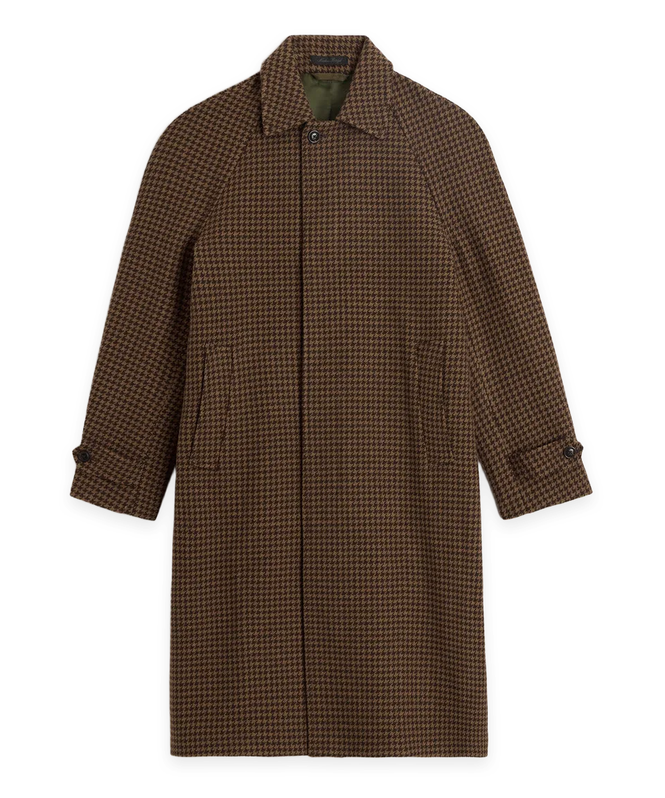 Todd Snyder Italian Houndstooth Balmacaan
