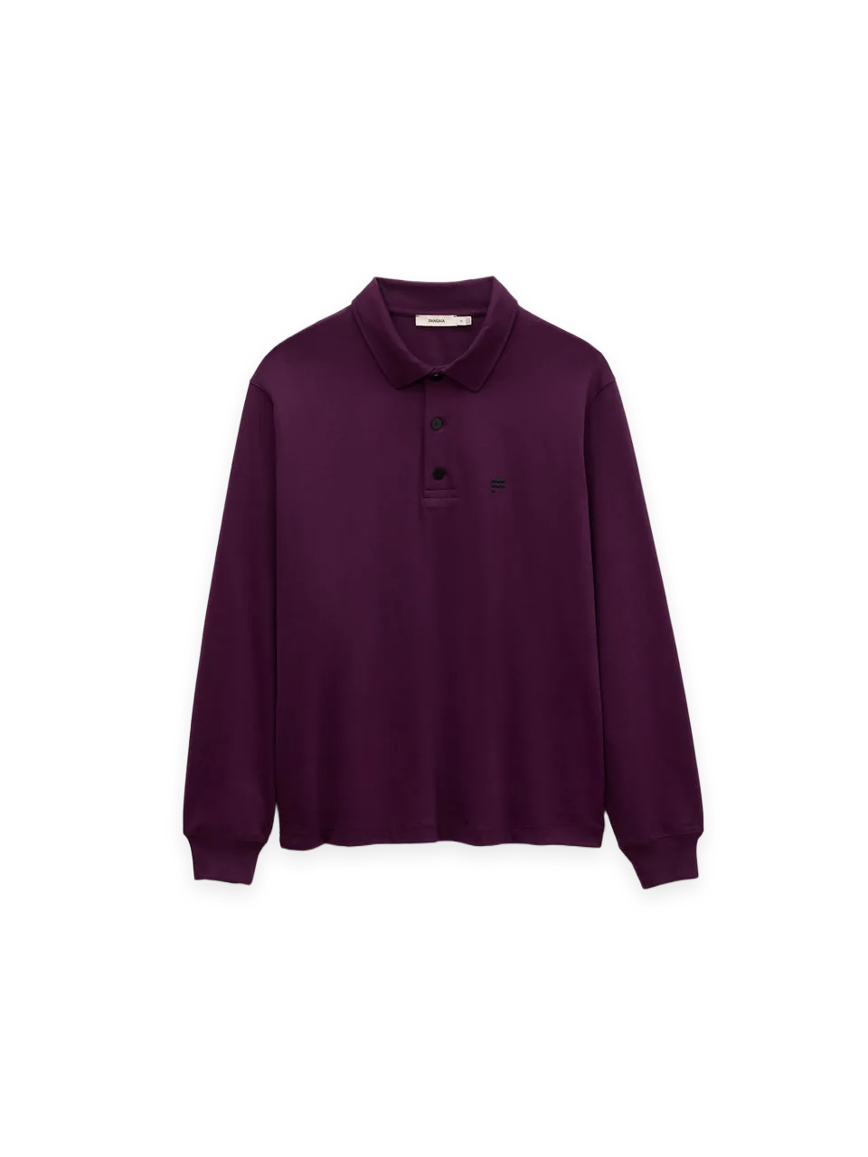 Pangaia Mens Interlock Polo Sweatshirt—Nocturne Plum