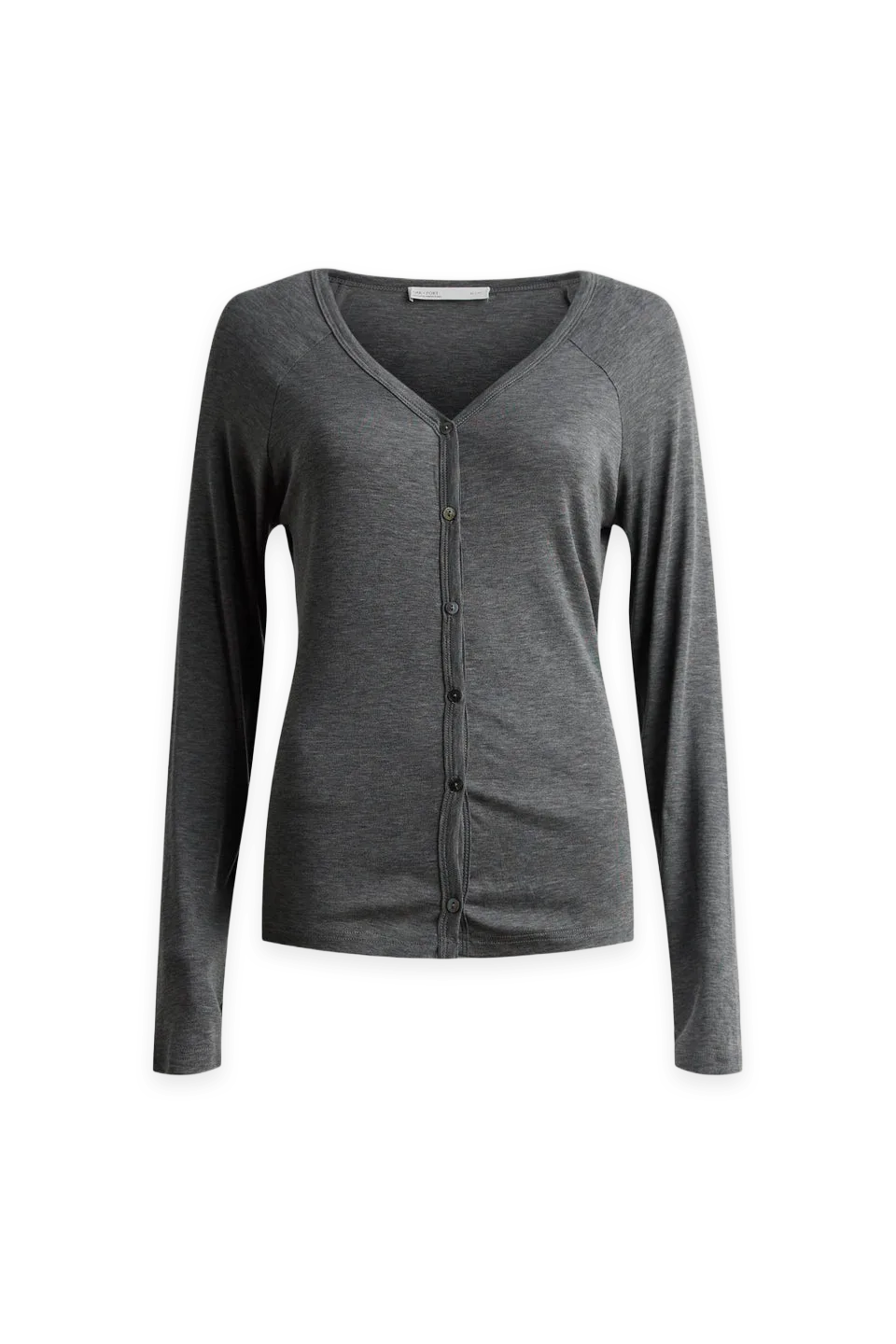 Oak + Fort V-NECK BUTTON FRONT KNIT CARDIGAN