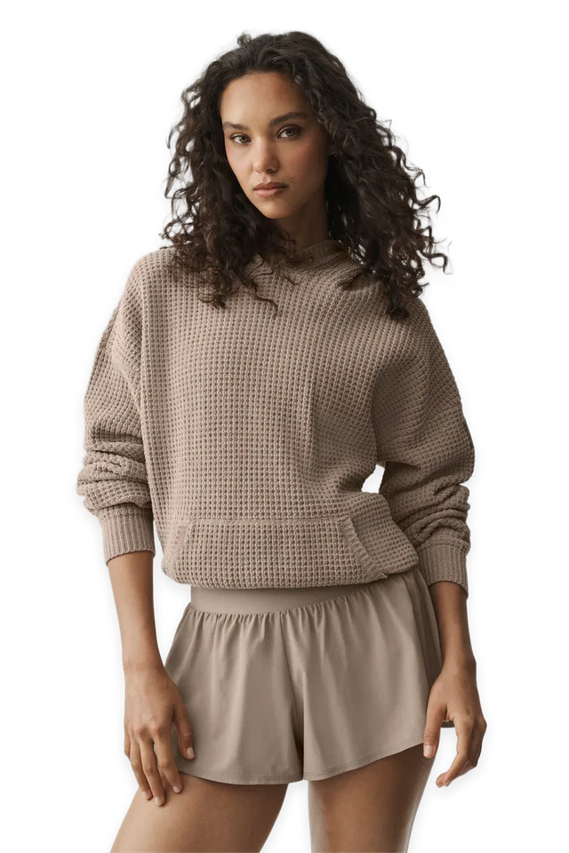 Alo Waffle Chenille Edition Hoodie · Gravel