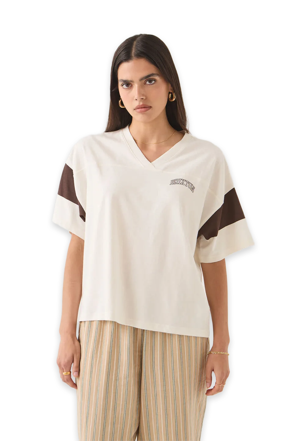Brixton Brixton Boxy Cropped Football T-Shirt