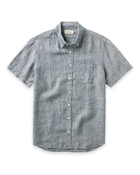 Taylor Stitch The Short Sleeve Jack in Ocean Linen