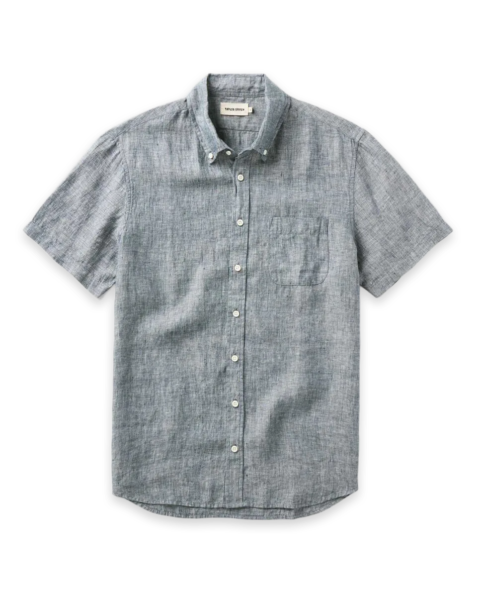 Taylor Stitch The Short Sleeve Jack in Ocean Linen