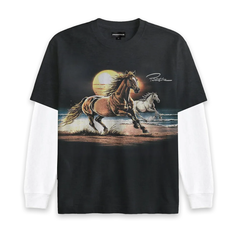 Primitive SUNSET TWOFER L/S BOXY TEE