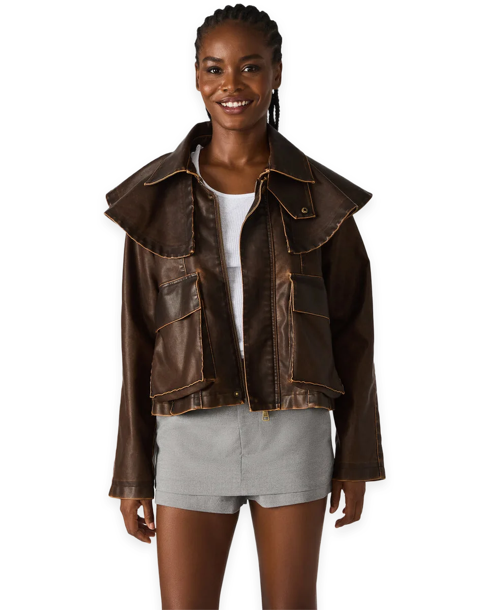 Steve Madden VARVARA JACKET CHOCOLATE