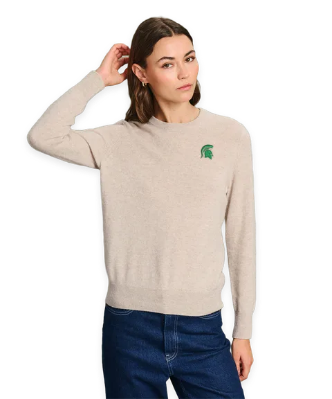 Naadam Women's Michigan State University Cashmere Sweater