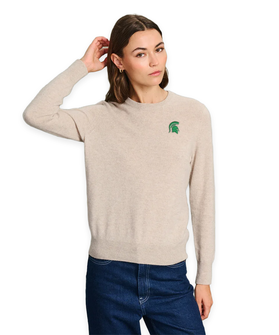 Naadam Women's Michigan State University Cashmere Sweater