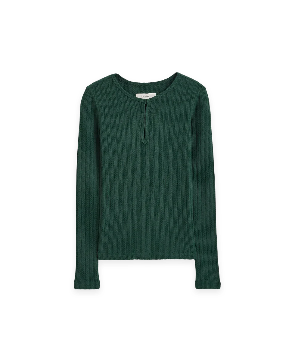 Everlane Pointelle Rib Henley