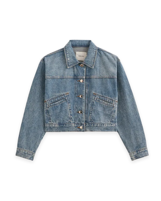 Everlane Cropped Trucker Jacket in Denim
