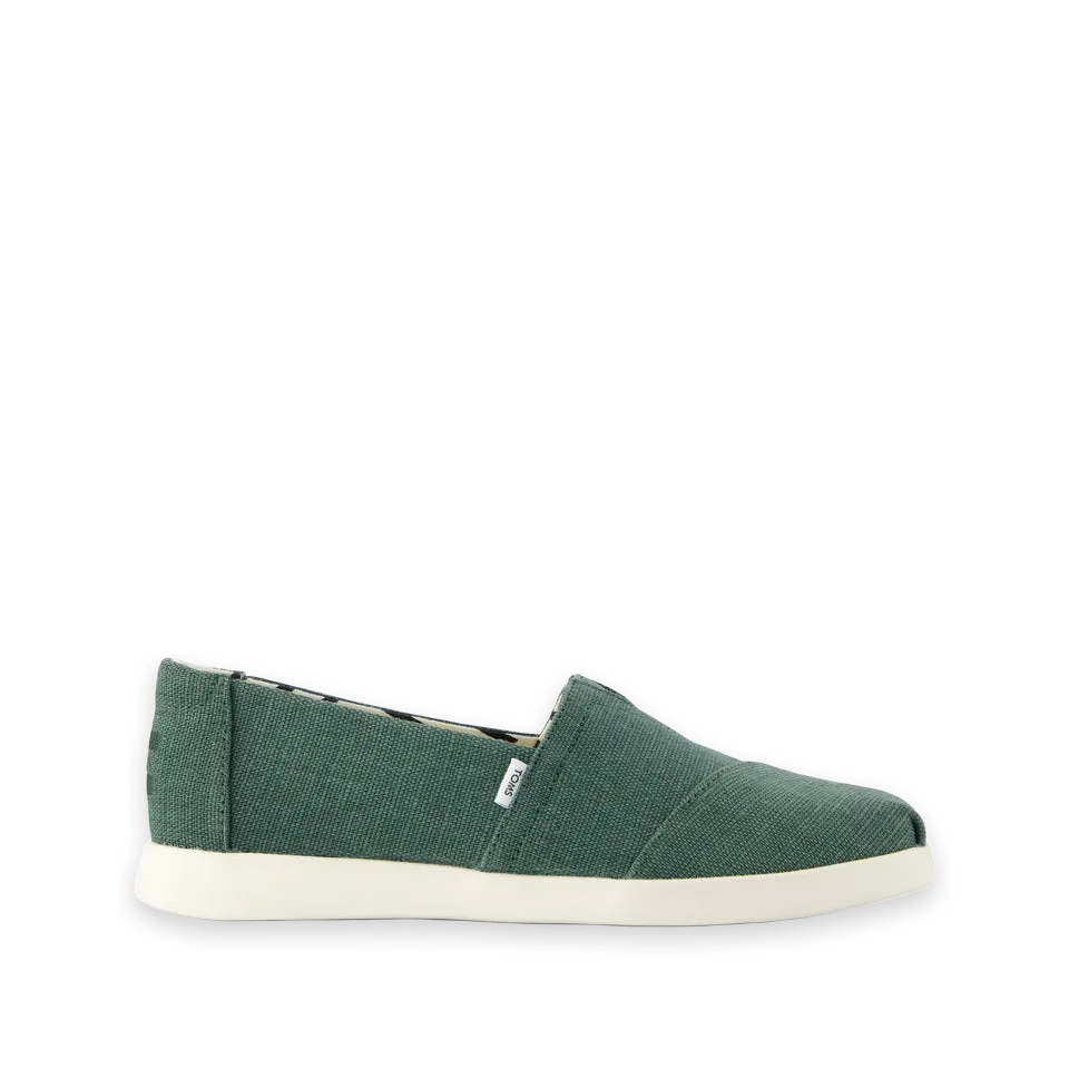 TOMS Womens Alpargata Plus Bonsai Green Heritage Canvas