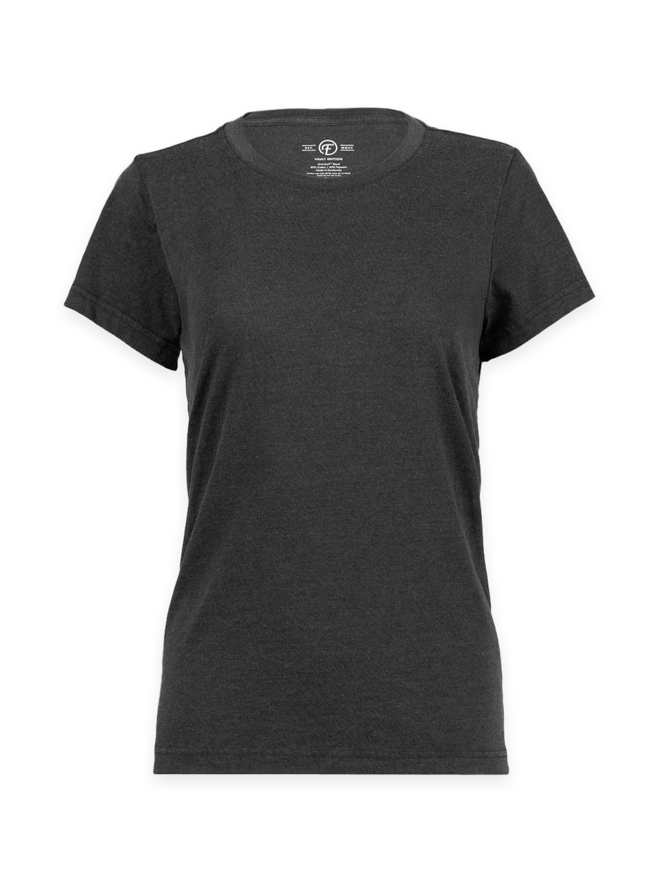 Fresh Clean Threads Women's Vault Black Crew Neck