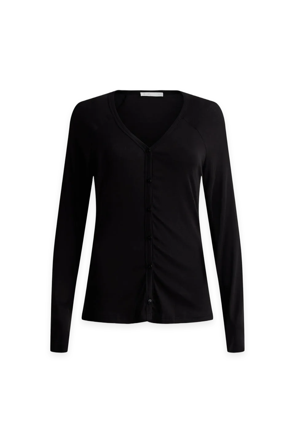 Oak + Fort V-NECK BUTTON FRONT KNIT CARDIGAN