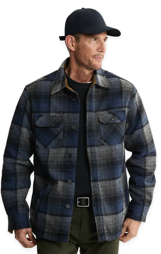 Jachs NY Thermal Lined Wool Blend Shirt Jacket