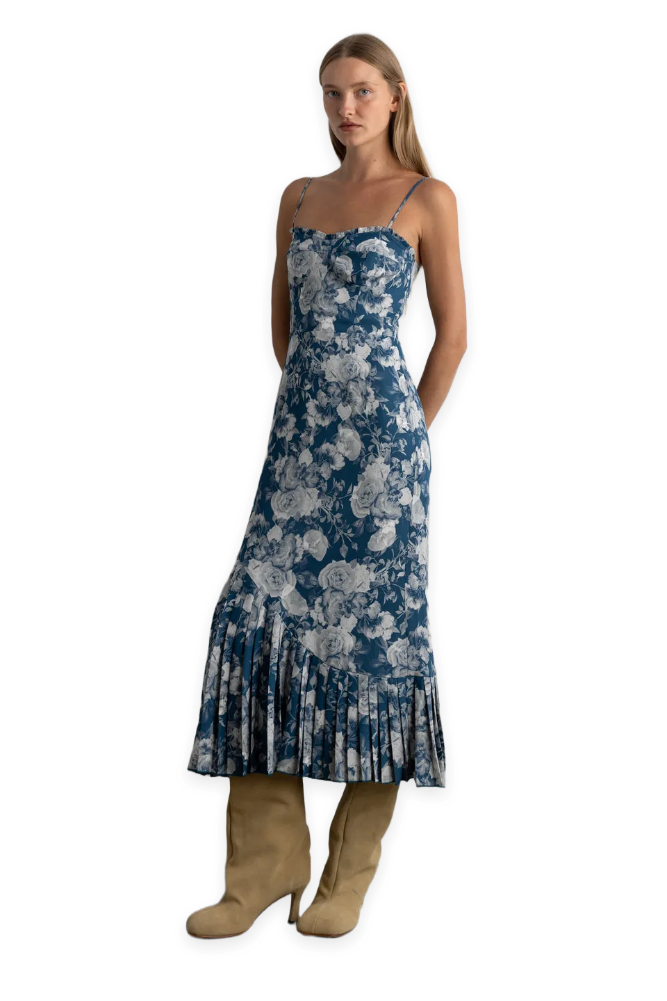 Oak + Fort FLORAL PRINT MAXI DRESS